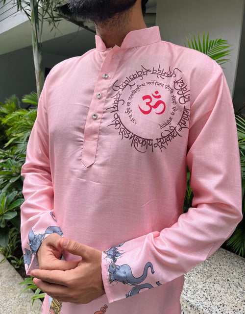 Load image into Gallery viewer, Men’s Traditional Ganesh Chaturthi Kurta Pajama mahezon
