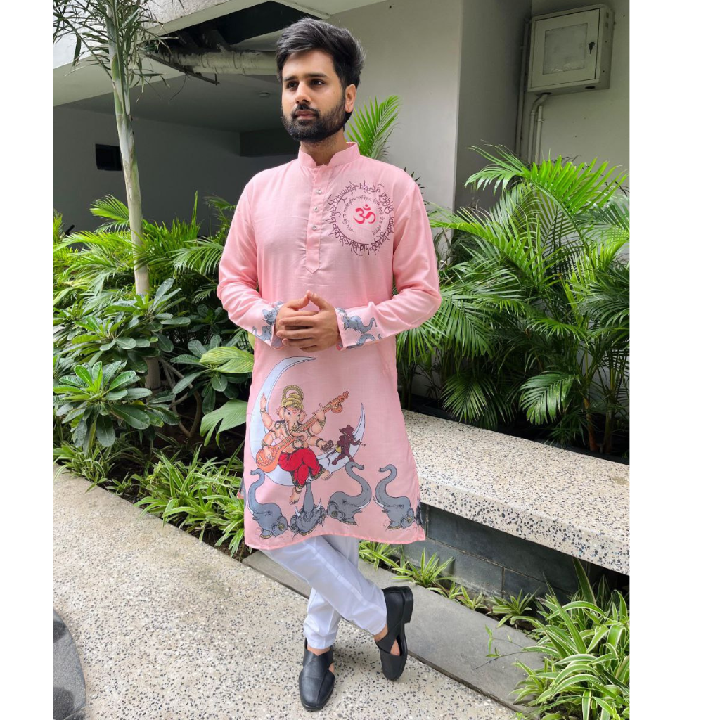 Men’s Traditional Ganesh Chaturthi Kurta Pajama mahezon