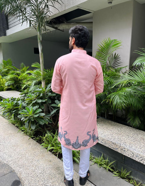 Load image into Gallery viewer, Men’s Traditional Ganesh Chaturthi Kurta Pajama mahezon
