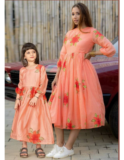 Load image into Gallery viewer, Mother Daughter Same Matching One Piece Frock Dress mahezon
