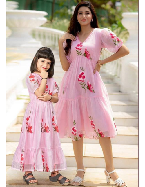 Load image into Gallery viewer, Mother Daughter Same Matching One Piece Frock Dress mahezon
