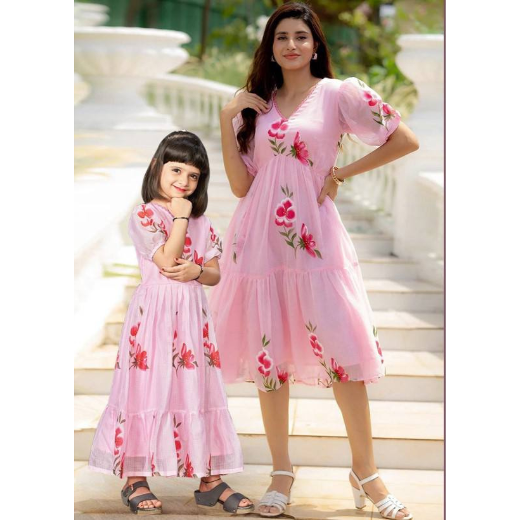 Mother Daughter Same Matching One Piece Frock Dress – mahezon Mother Daughter Same Matching One Piece Frock Dress – mahezon