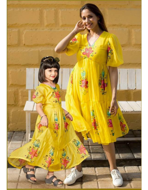 Load image into Gallery viewer, Mother Daughter Same Matching One Piece Frock Dress mahezon
