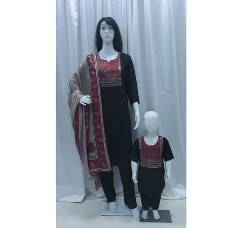 Festive Mother Daughter Twinning Kurta Pant mahezon