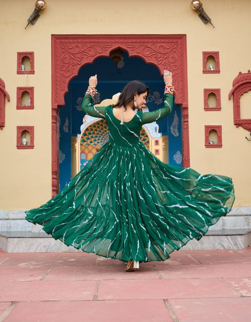 Load image into Gallery viewer, Navratri Traditional Indian Leheriya Women Gown Dress mahezon
