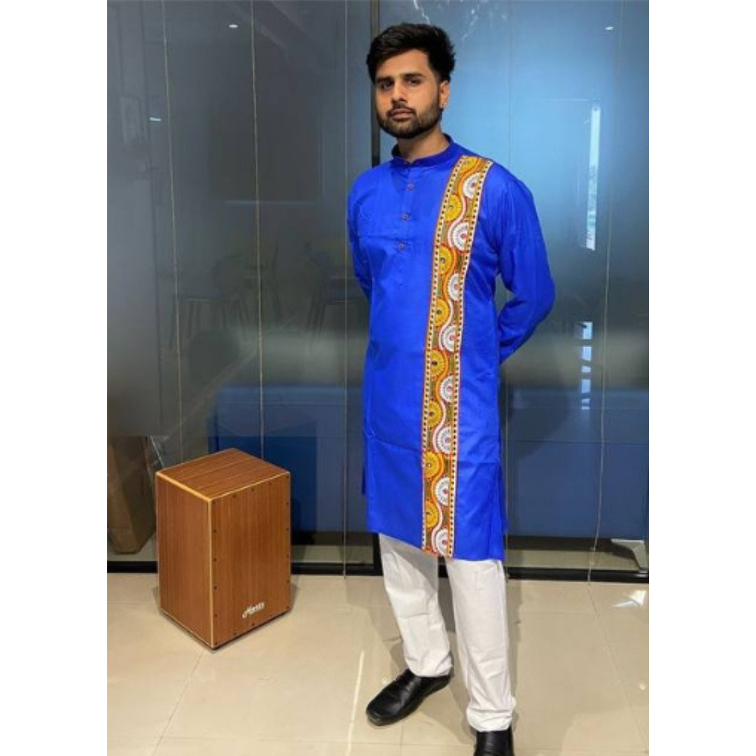 Navratri Traditional Indian Stylish Men Kurta Dupatta mahezon