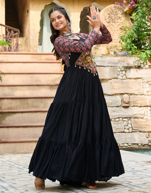 Load image into Gallery viewer, Navratri Black Traditional Indian Women Gown mahezon
