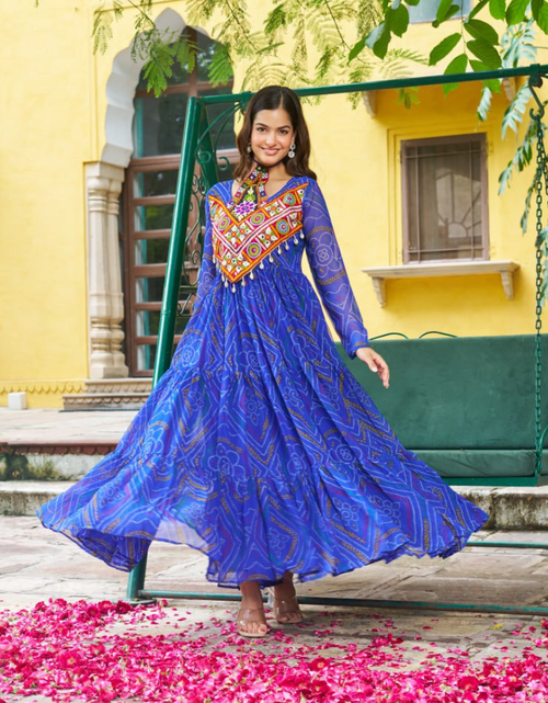 Load image into Gallery viewer, Navratri Traditional Indian Women Gown Dress mahezon

