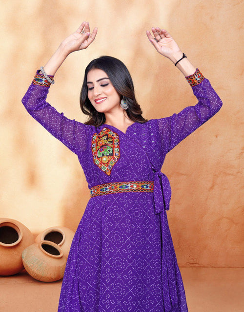 Load image into Gallery viewer, Navratri Garba Embroidery Women Long Dress mahezon
