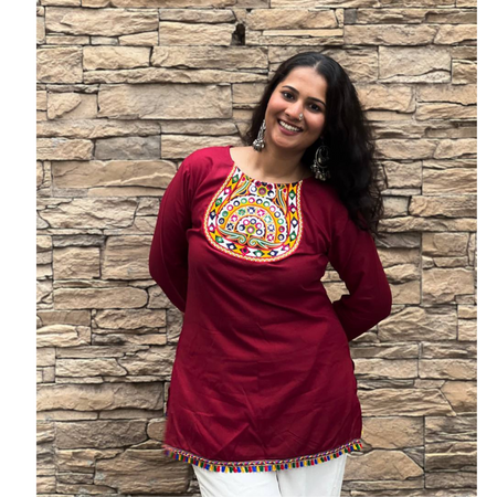 Navratri Festive Garba Women’s Short Top mahezon