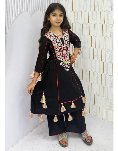 Navratri Garba Kids Girls Kurti Palazzo Dress mahezon