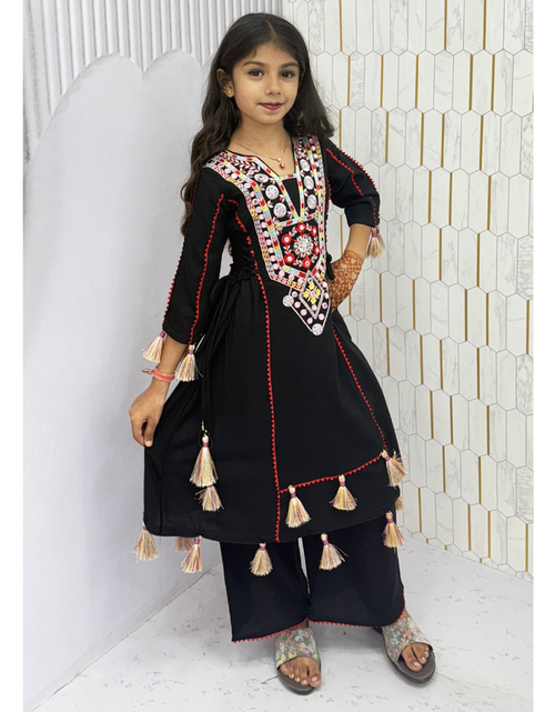 Load image into Gallery viewer, Navratri Garba Kids Girls Kurti Palazzo Dress mahezon
