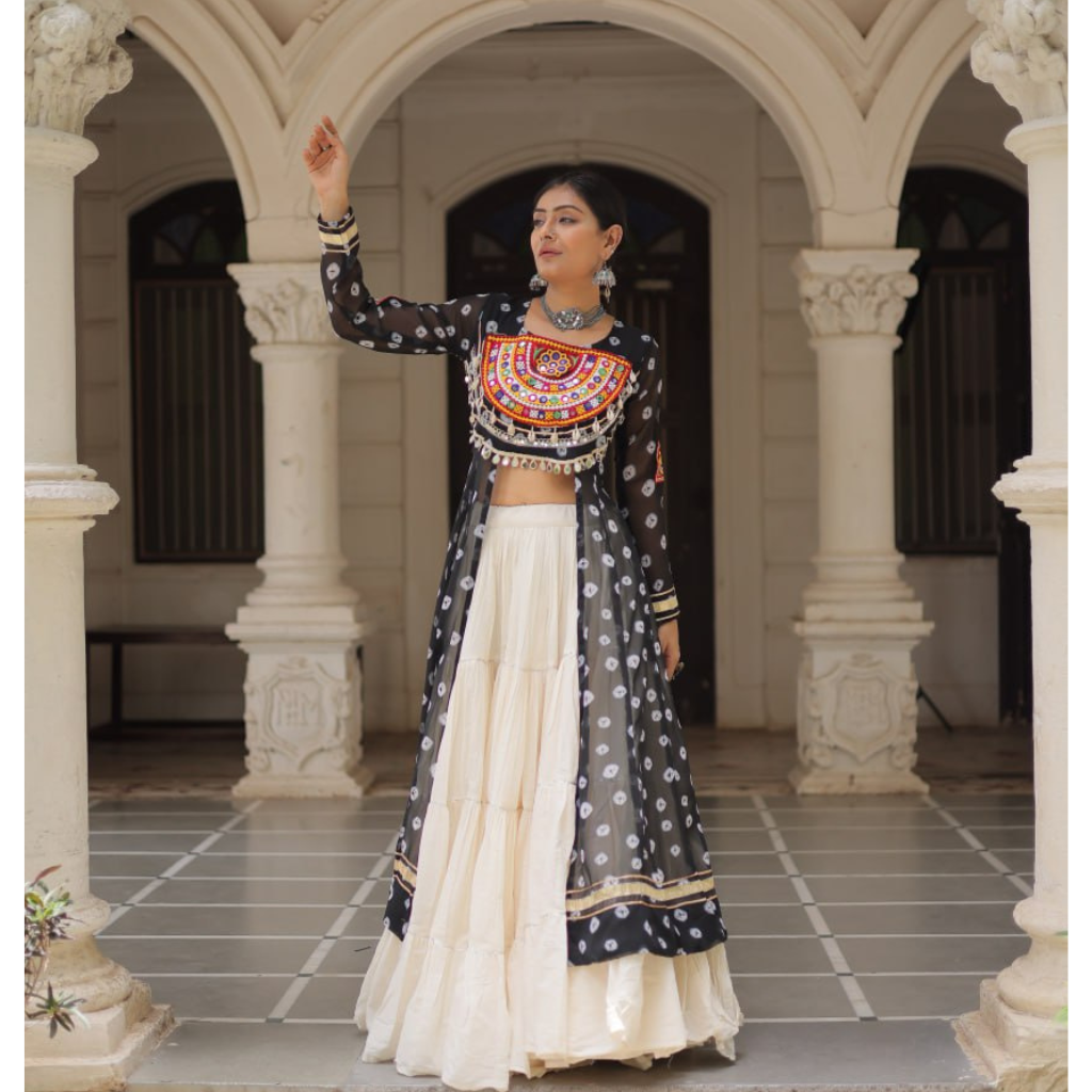 Navratri Garba Women’s Kurti Lehenga Dress mahezon