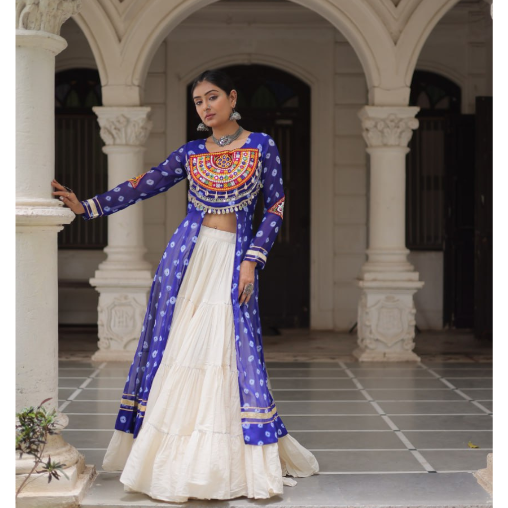 Navratri Garba Women’s Kurti Lehenga Dress mahezon