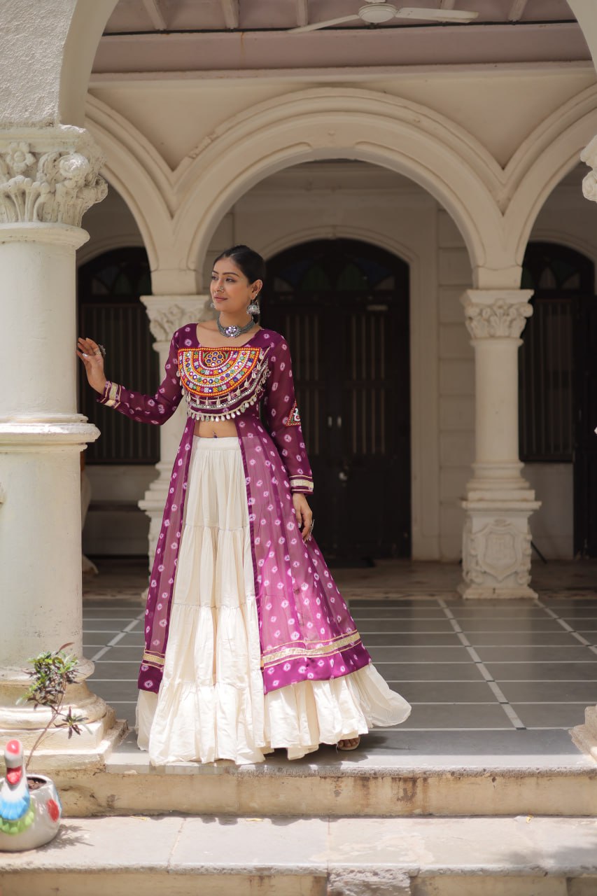 Navratri Garba Women’s Kurti Lehenga Dress mahezon