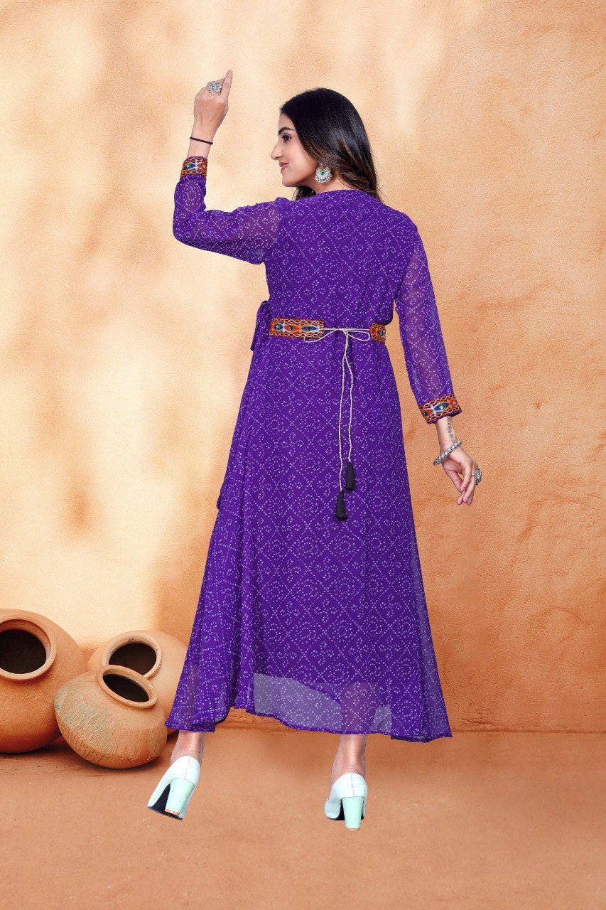 Navratri Garba Embroidery Women Long Dress mahezon