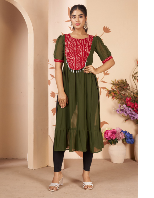 Load image into Gallery viewer, Navratri Garba Women Kurti mahezon
