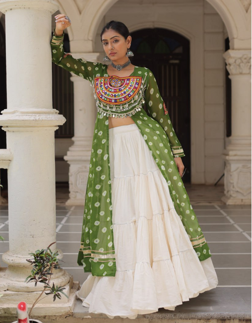 Load image into Gallery viewer, Navratri Garba Women’s Kurti Lehenga Dress mahezon
