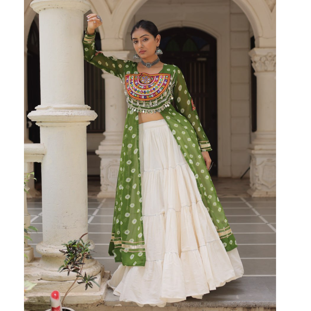 Navratri Garba Women’s Kurti Lehenga Dress mahezon