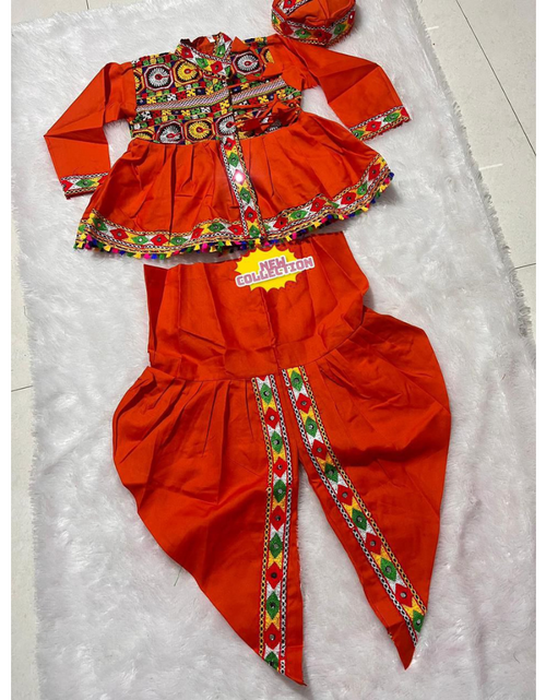 Load image into Gallery viewer, Navratri Garba Kids Boy Kedia Dhoti Dress mahezon
