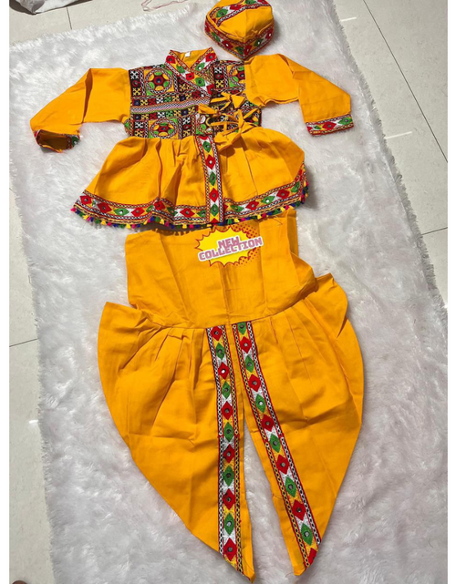 Load image into Gallery viewer, Navratri Garba Kids Boy Kedia Dhoti Dress mahezon
