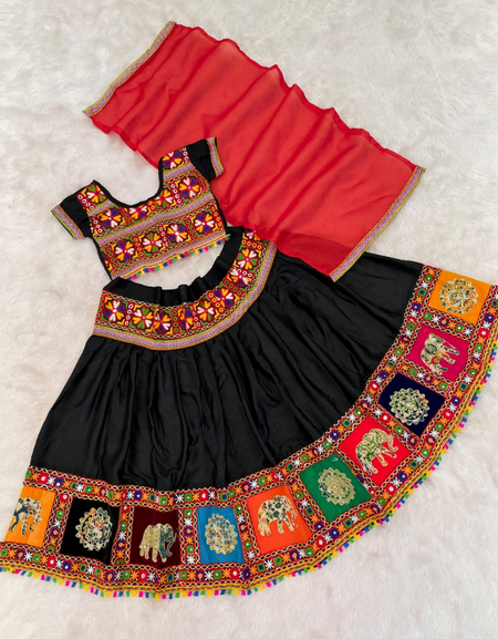 Navratri Garba Kids Girls Chaniya Choli Dupatta mahezon