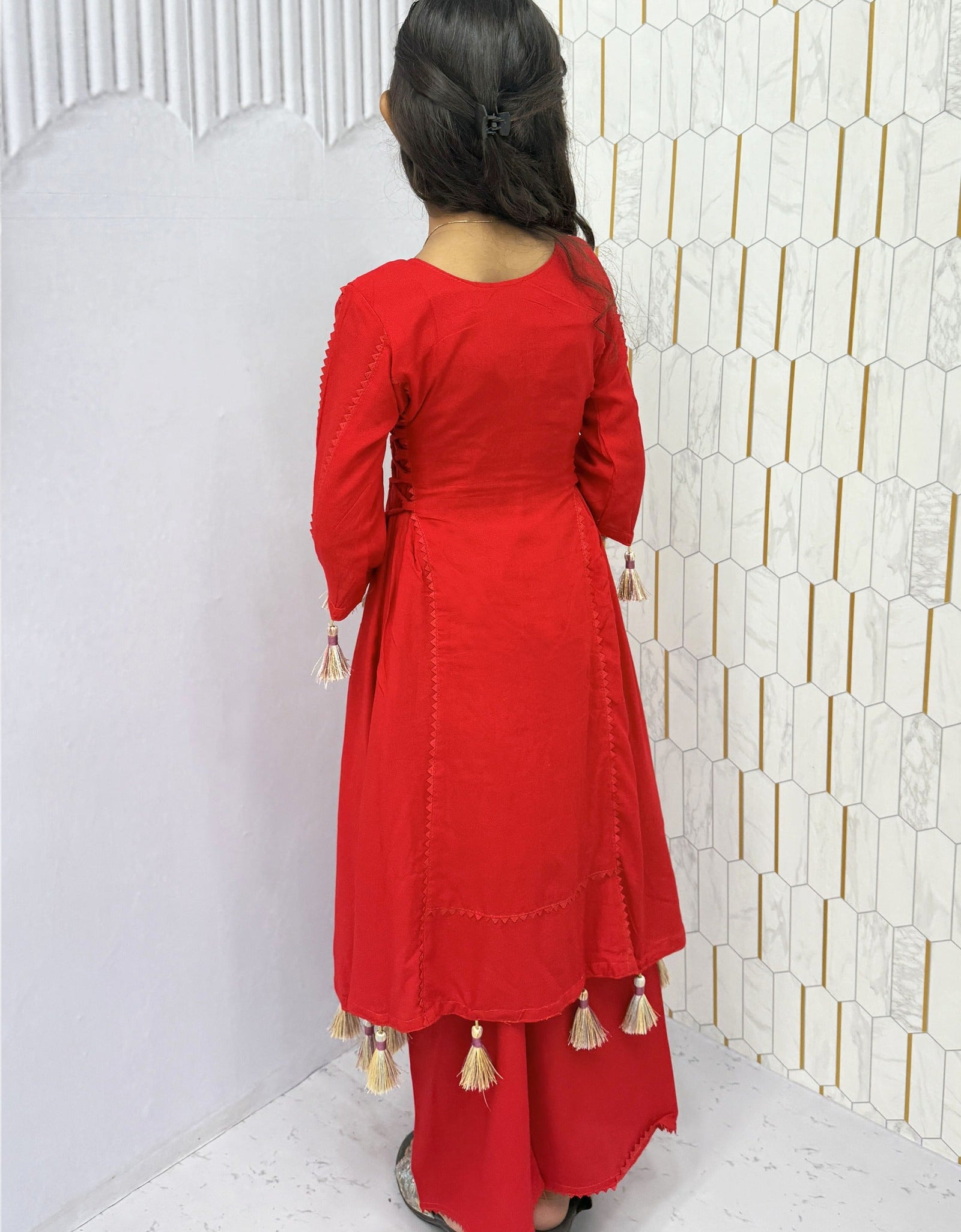 Navratri Garba Kids Girls Kurti Palazzo Dress mahezon