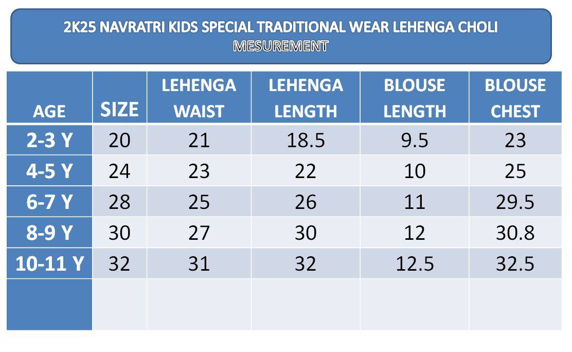Navratri Garba Kids Girls Black Lehenga Blouse mahezon