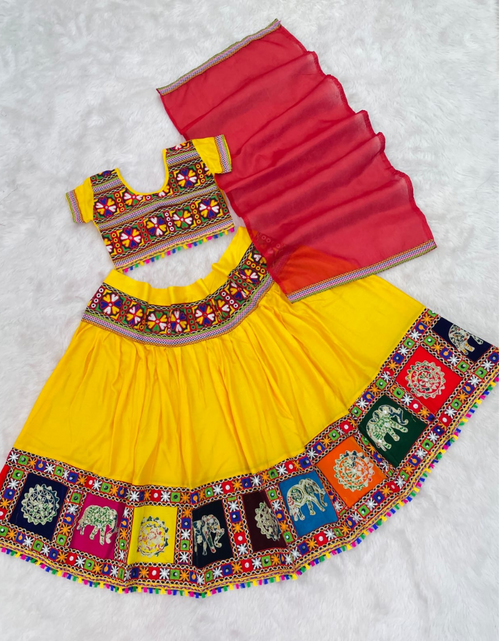 Load image into Gallery viewer, Navratri Garba Kids Girls Chaniya Choli Dupatta mahezon

