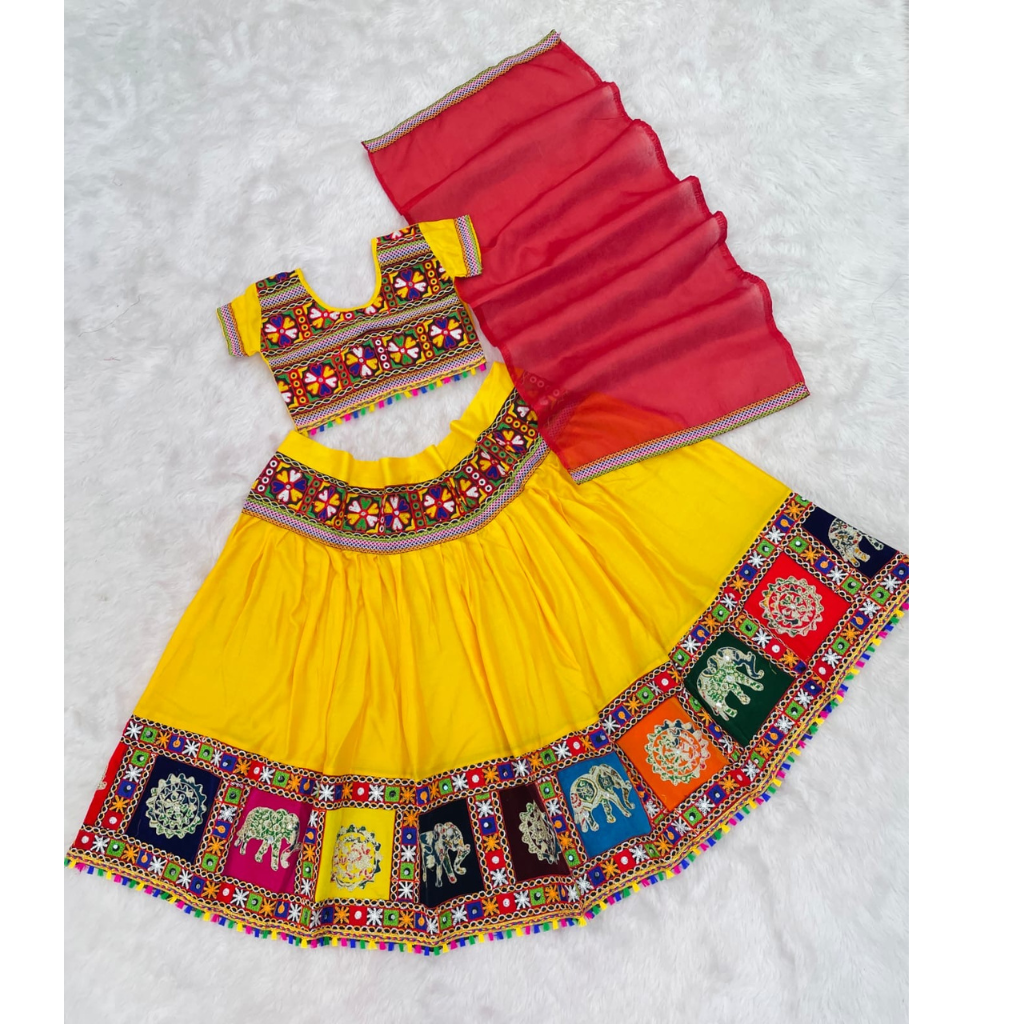 Navratri Garba Kids Girls Chaniya Choli Dupatta mahezon