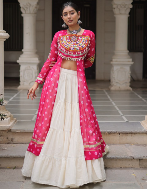 Load image into Gallery viewer, Navratri Garba Women’s Kurti Lehenga Dress mahezon
