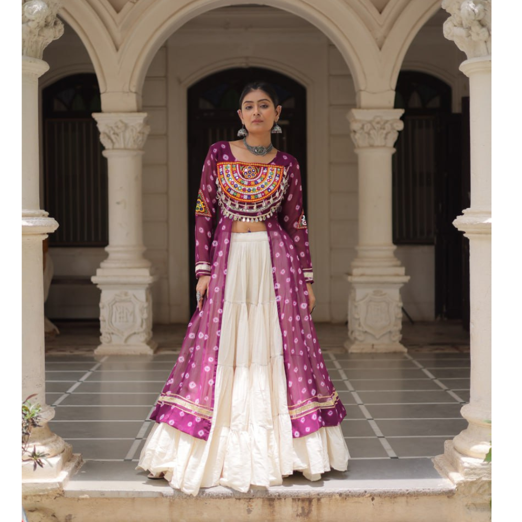 Navratri Garba Women’s Kurti Lehenga Dress mahezon
