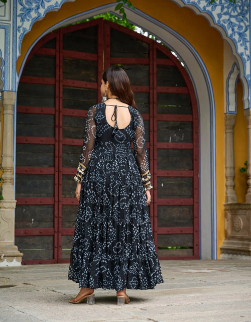 Load image into Gallery viewer, Navratri Traditional Women Bandhani Print Gown mahezon
