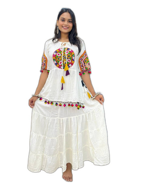 Load image into Gallery viewer, Navratri Garba Women Top and Skirt Dress mahezon
