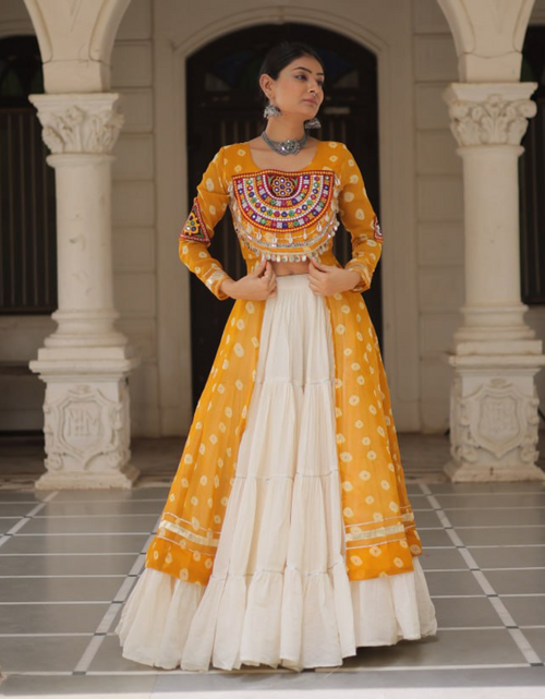Load image into Gallery viewer, Navratri Garba Women’s Kurti Lehenga Dress mahezon

