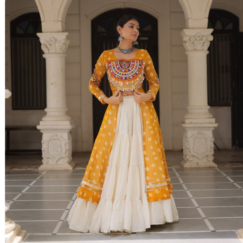 Navratri Garba Women’s Kurti Lehenga Dress mahezon