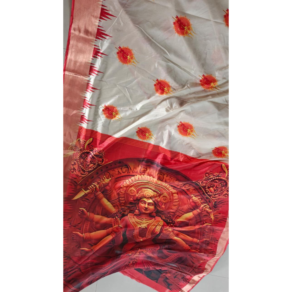 Navratri Women Durga Puja Special Saree mahezon