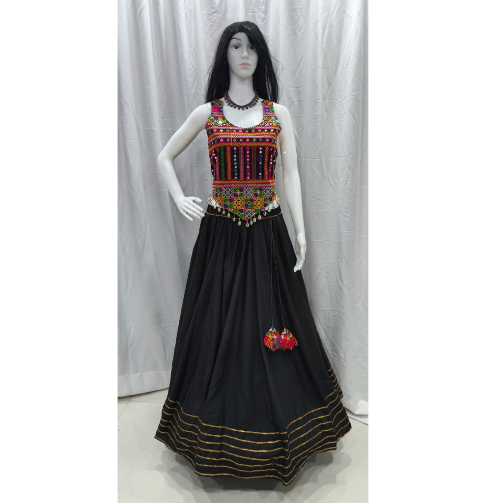 Navratri Indian Garba Embroidery Mirror Work Women Lehenga Choli mahezon
