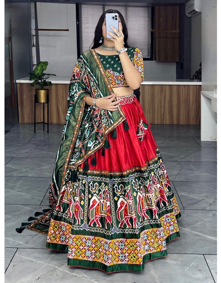 Navratri Patola Garba Women Chaniya Choli mahezon