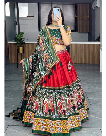 Navratri Patola Garba Women Chaniya Choli mahezon