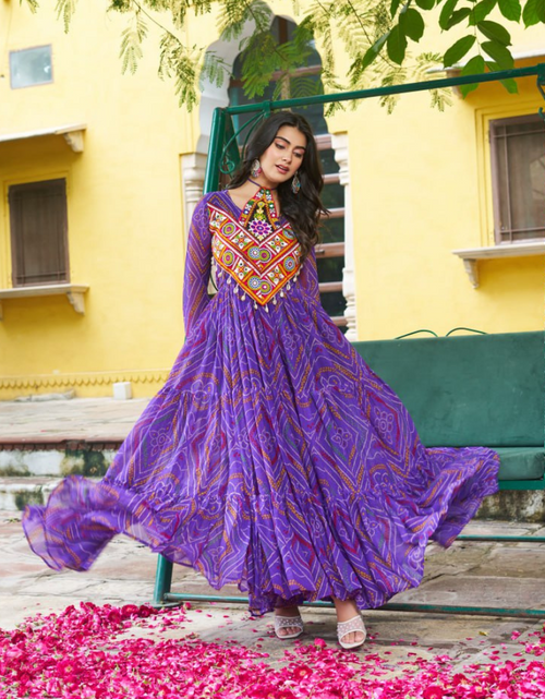 Load image into Gallery viewer, Navratri Traditional Indian Women Gown Dress mahezon
