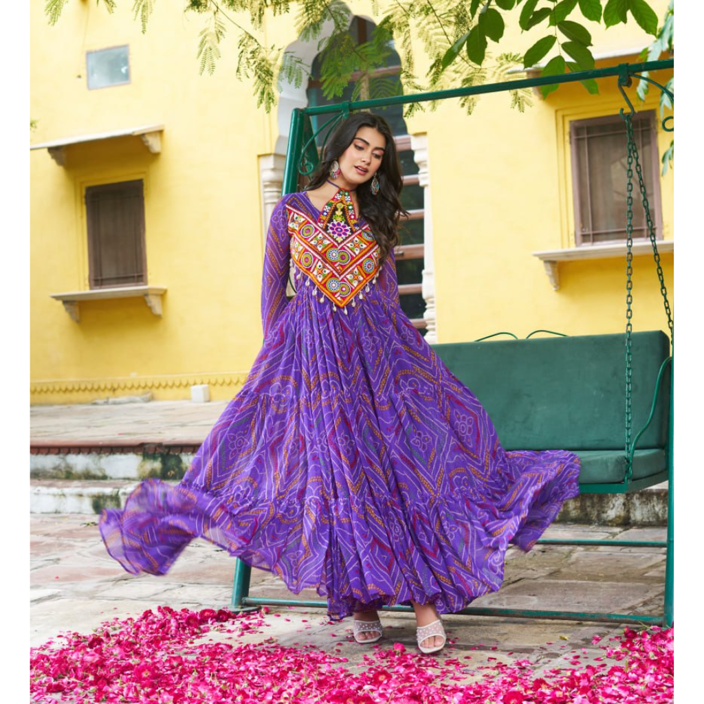Navratri Traditional Indian Women Gown Dress mahezon