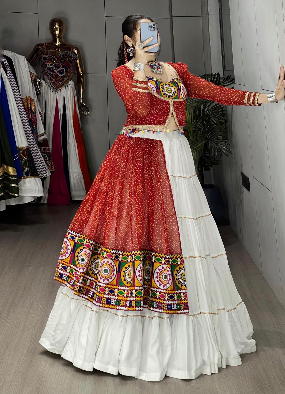 Navratri Special Garba Embroidery Women Lehenga Choli mahezon