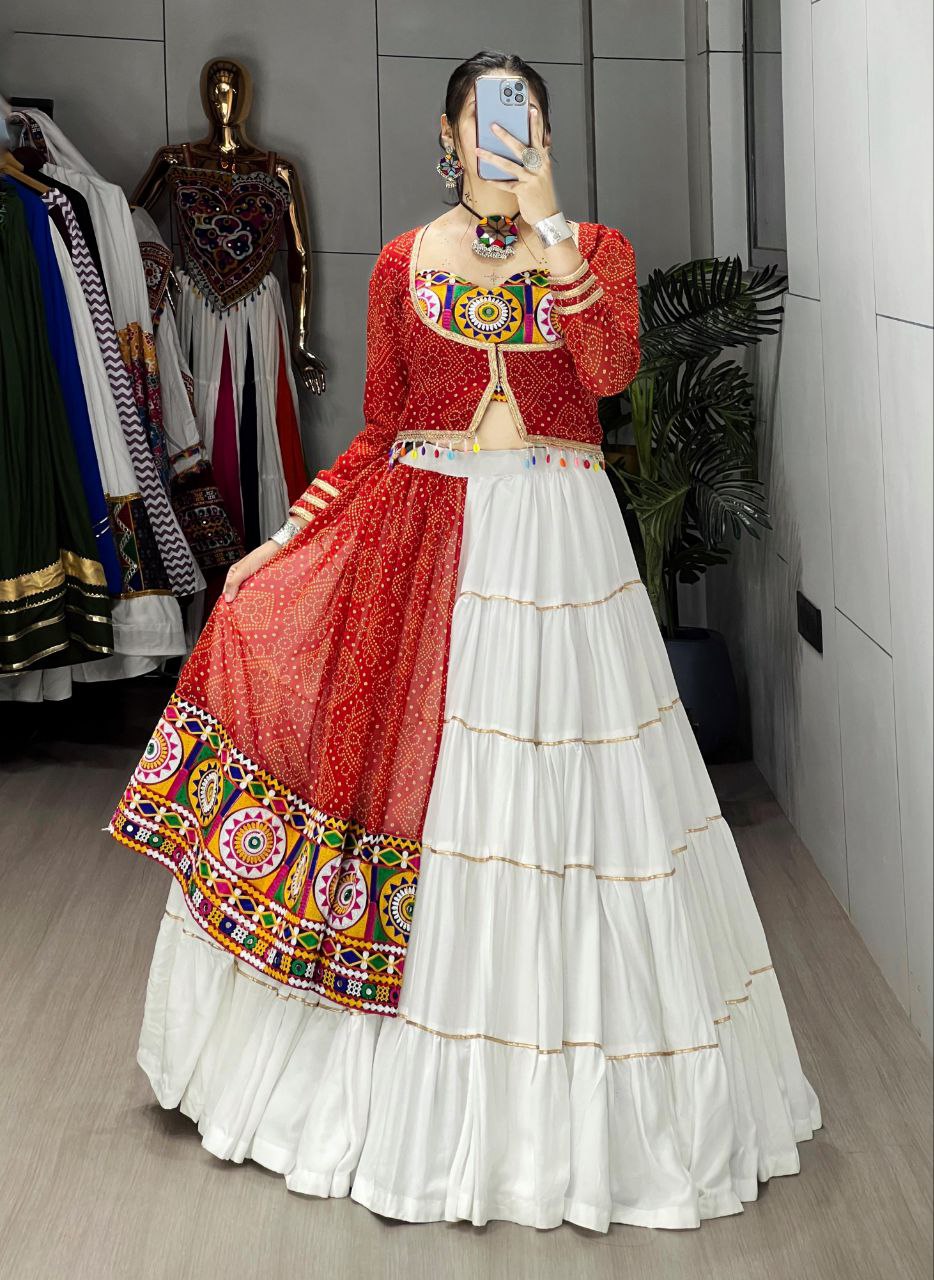 Navratri Special Garba Embroidery Women Lehenga Choli mahezon