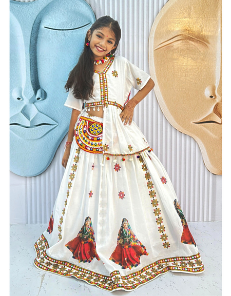 Navratri Special Garba Kids Girls Chaniya Choli Dupatta mahezon