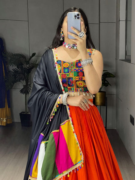 Navratri Special Red Embroidery Premium Women Lehenga Choli mahezon