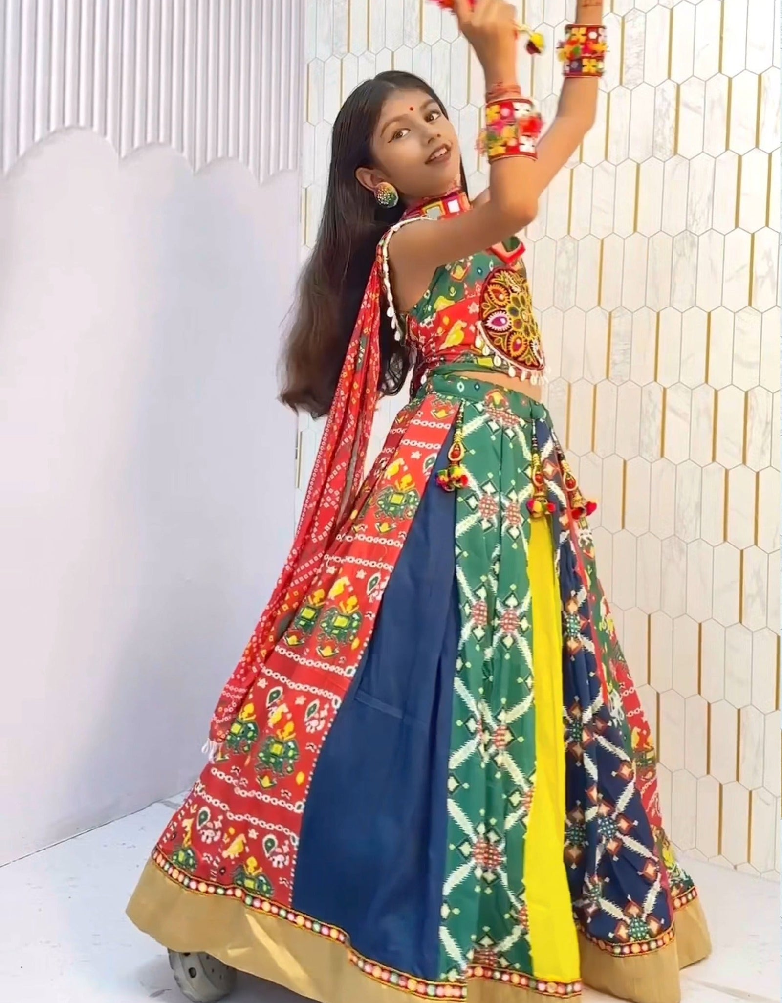 Navratri Traditional Kids Girls Lehenga Choli mahezon