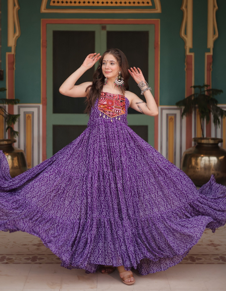 Navratri Traditional Indian Women Gown Dress mahezon