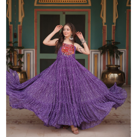 Navratri Traditional Indian Women Gown Dress mahezon