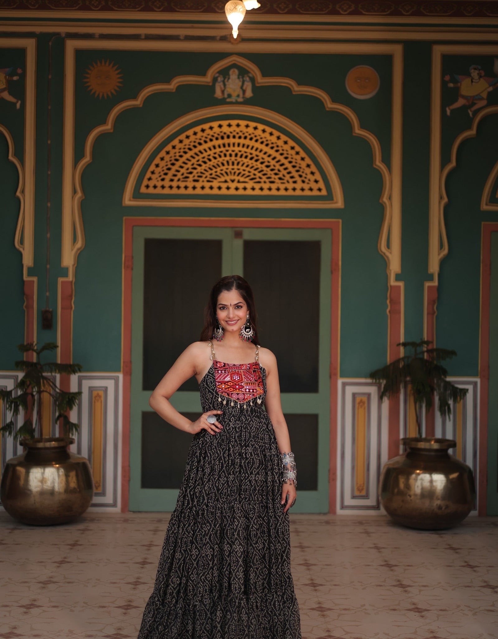 Navratri Traditional Indian Women Gown Dress mahezon